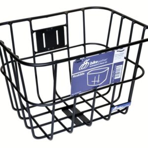 Kurv BikePartner Roskilde Sort Front Alu L38xB29xH25cm Beslag 1 1/8 fast sort max7kg